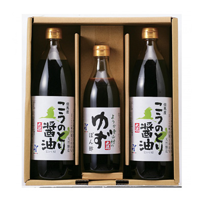 こうのとり醤油900ml3本セット